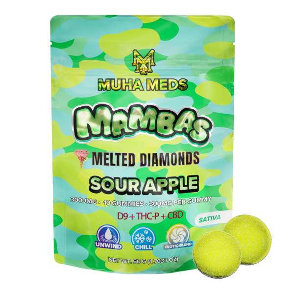 Sour Apple Melted Diamonds Gummies